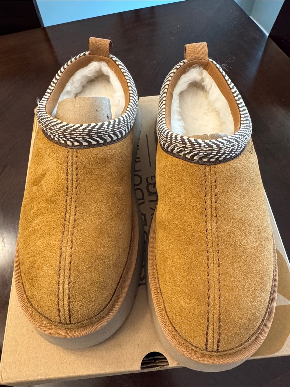 Koolaburra Women's Suede Slippers in Mustard Brown - Picture 4 of 6